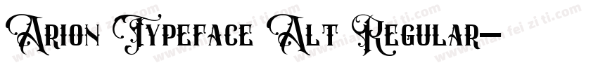 Arion Typeface Alt Regular字体转换
